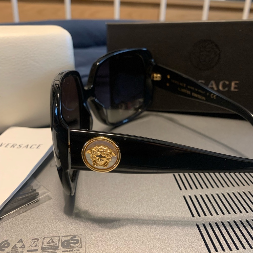 Versace Black Gradient Square Sunglasses - image 3